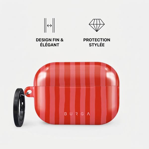 Burga Coque rigide Apple AirPods Pro 2 - Pomegranate