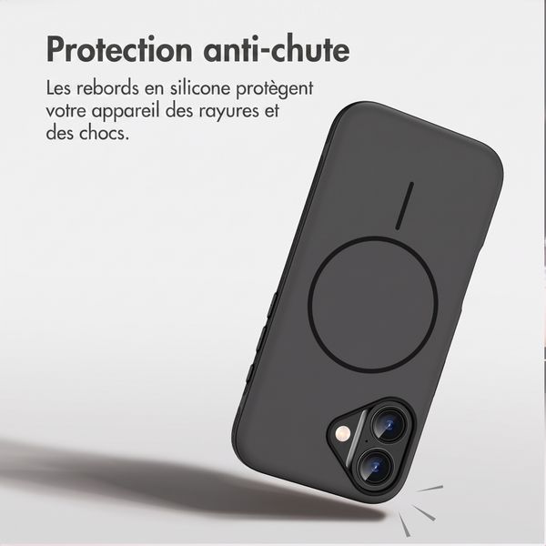 imoshion Coque arrière Color avec Thin MagSafe Ring Apple iPhone 16 - Noir