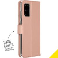 Accezz Étui de télephone Wallet Samsung Galaxy S20 Plus - Rose Doré