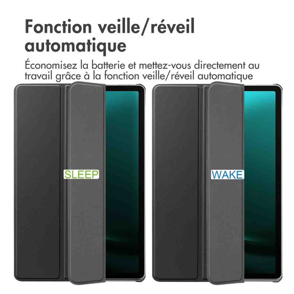 imoshion Coque tablette Trifold Samsung Galaxy Tab S10 Plus / Tab S9 FE Plus / Tab S9 Plus - Noir