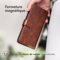 imoshion Étui de télephone portefeuille de luxe Samsung Galaxy Z Fold 8 Ultra - Marron foncé