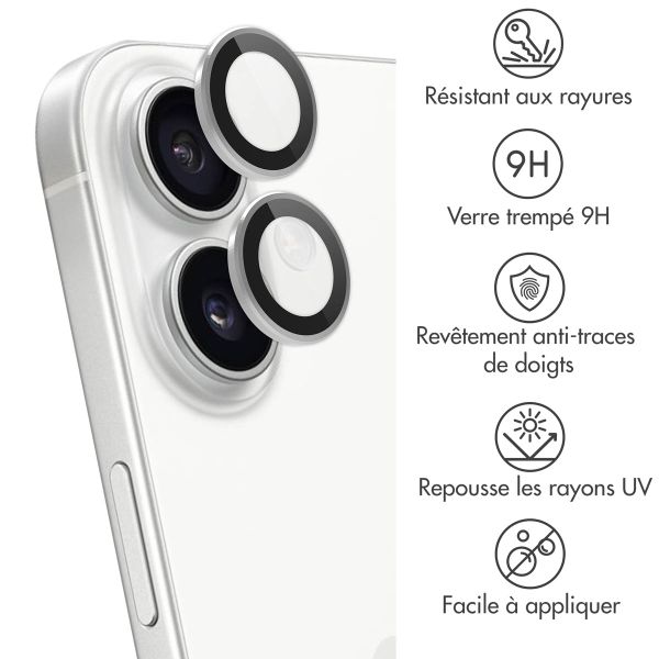 imoshion Lot de 2 protections d'objectif de caméra Apple iPhone 17 / 16 / 16 Plus - Blanc