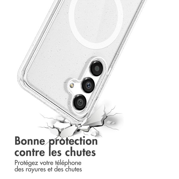 imoshion Coque Pailletée avec MagSafe Samsung Galaxy S25 - Paillettes Transparent
