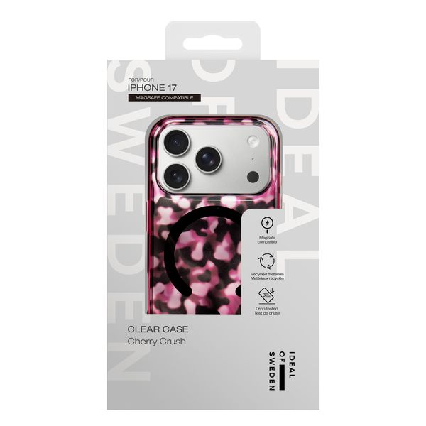 iDeal of Sweden Coque Clear MagSafe Apple iPhone 17 - Cherry Crush