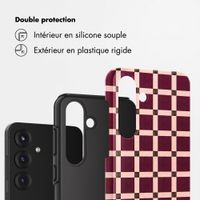 Selencia Coque arrière Vivid Samsung Galaxy S25 - Check This Burgundy