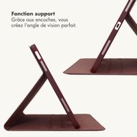 Selencia Coque Croco Apple iPad 11 (2025) 11 pouces A16 / iPad 10 (2022) 10.9 pouces - Burgundy