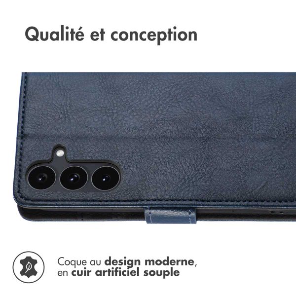 imoshion Étui de télephone portefeuille de luxe Samsung Galaxy S25 FE - Bleu foncé
