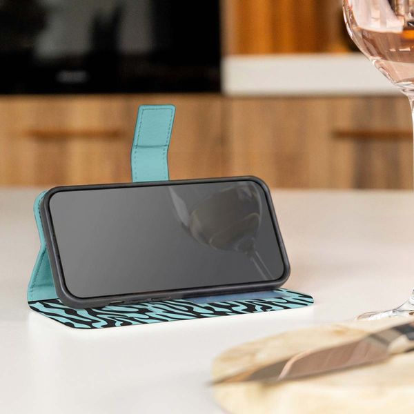 imoshion Étui de télephone portefeuille Design Apple iPhone 11 - Black Blue Stripes