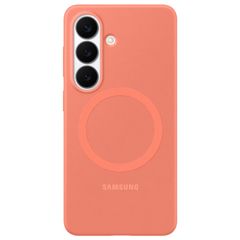 Samsung Coque arrière magnétique en silicone Samsung Galaxy S26 - Coral Red