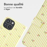 imoshion Étui de télephone portefeuille Design Apple iPhone 14 - Garden Stripes