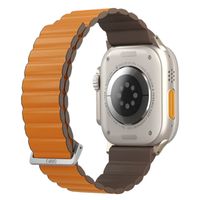 Uniq Bracelet Revix Premium Edition réversible Apple Watch | 44/45/46/49 mm - Saffron Orange / Khaki