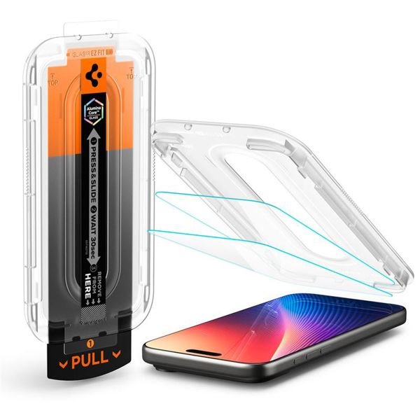 Spigen EZ Fit Glas.tR avec plateau d'installation - 1 pack Apple iPhone 17 Pro Max