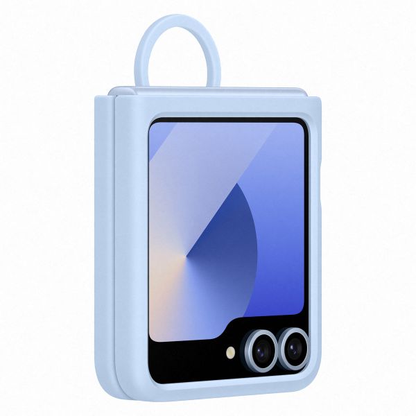 Samsung Original Coque en silicone Ring Samsung Galaxy Z Flip 6 / Flip 7 FE - Blue