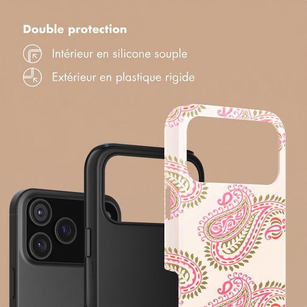 Selencia Coque arrière Vivid Apple iPhone 18 Pro Max / 17 Pro Max - Paisley Blush