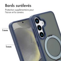 Accezz Coque Ring Stand avec MagSafe Samsung Galaxy S25 - Bleu