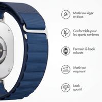 Accezz Bracelet en nylon Alpine Samsung Galaxy Watch 9 (40/44mm) / Watch 8 (40/44mm) / Classic (46mm) - Dark Blue