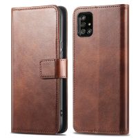 imoshion Étui de télephone portefeuille de luxe Samsung Galaxy A51 - Marron foncé