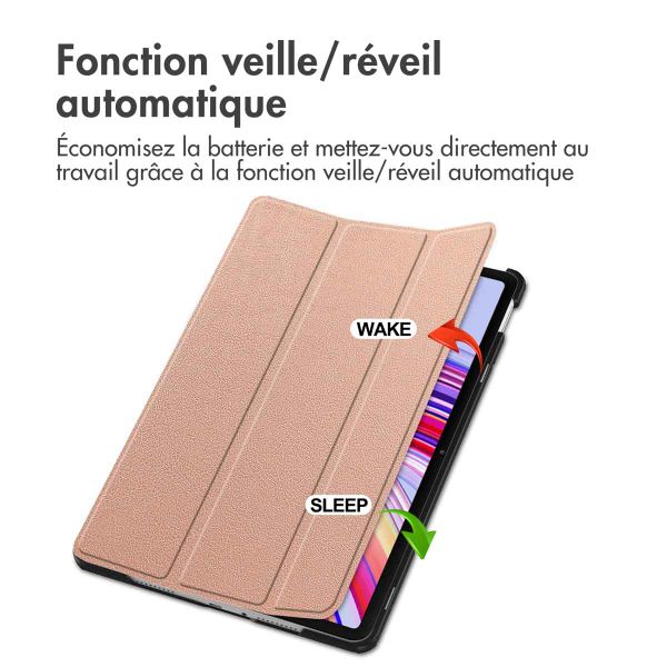 imoshion Coque tablette Trifold Xiaomi Redmi Pad Pro / POCO Pad - Rose Doré