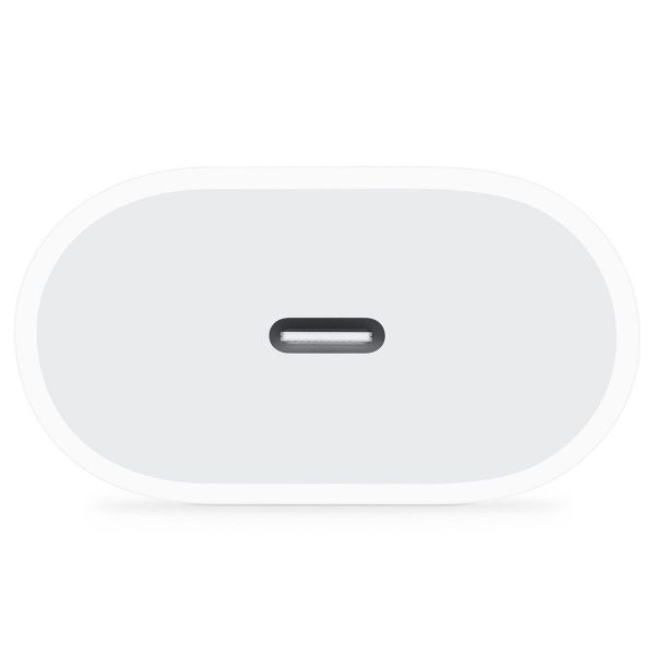 Apple Lot Lightning | Adaptateur secteur USB-C 20 watts + Câble USB-C vers Lightning - 1 mètre - Blanc
