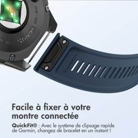 imoshion Bracelet QuickFit® Stripe en silicone  - Connexion Garmin 26 mm - Bleu foncé
