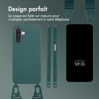 Selencia Coque silicone avec cordon amovible Samsung Galaxy A17 (5G) / (4G) - Vert foncé