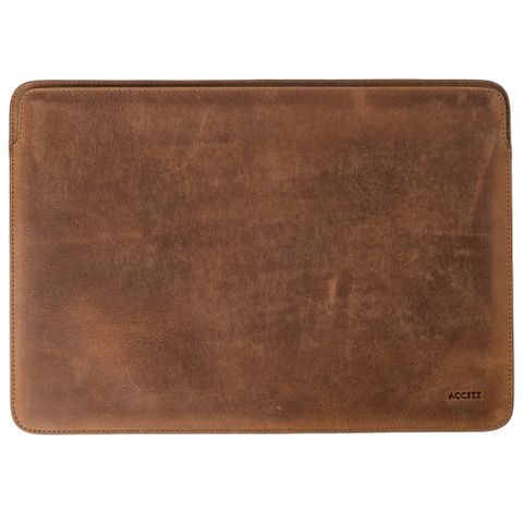 Accezz Leather Pochette ordinateur Apple MacBook 13 pouces - Cognac