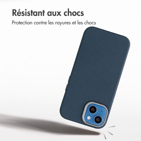 Accezz Coque arrière Mesh avec MagSafe Apple iPhone 14 / 13 - Bleu foncé