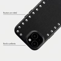 Selencia Coque arrière Studs avec MagSafe Apple iPhone 15 - Velvet Black