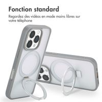 Accezz Coque Ring Stand avec MagSafe Apple iPhone 16 Pro Max - Gris