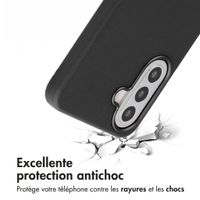 Accezz Coque arrière en cuir avec MagSafe Samsung Galaxy A57 (5G) - Onyx Black