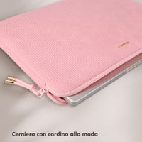 Selencia Pochette ordinateur Corduroy 13-14 pouces - Soft Blush