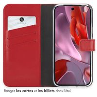 Selencia Étui portefeuille en cuir véritable Google Pixel 9A - Rouge