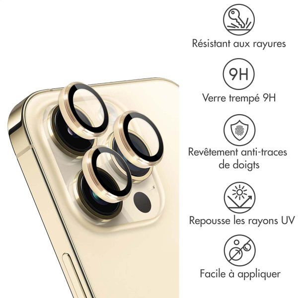imoshion ﻿Lot de 2 protections d'objectif de caméra Apple iPhone 14 Pro / 14 Pro Max - Dorée