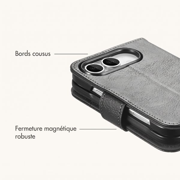 imoshion Étui de télephone portefeuille de luxe Apple iPhone Duo - Noir