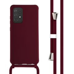 imoshion Coque en silicone avec cordon Samsung Galaxy A52(s) (5G/4G) - Rouge foncé
