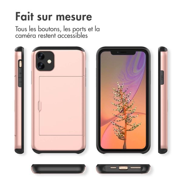 imoshion Coque arrière avec porte-cartes Apple iPhone 11 - Rose Doré