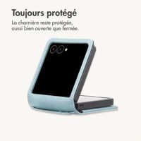 imoshion Étui de télephone portefeuille Luxe Samsung Galaxy Z Flip 8 - Bleu clair