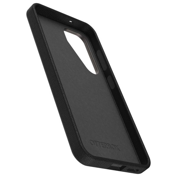OtterBox Coque en cuir de cactus Symmetry Samsung Galaxy S25 - Noir Ash