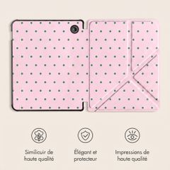 imoshion Étui de liseuse portefeuille design Pliable Kobo Libra Colour - Happy Dots