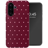Selencia Coque arrière Vivid Samsung Galaxy A57 (5G) - Happy Dots Burgundy