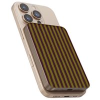 Selencia Powerbank Vivid 5 000 mAh - MagSafe et Qi - Desert Gold / Bonbon Stripe Matcha