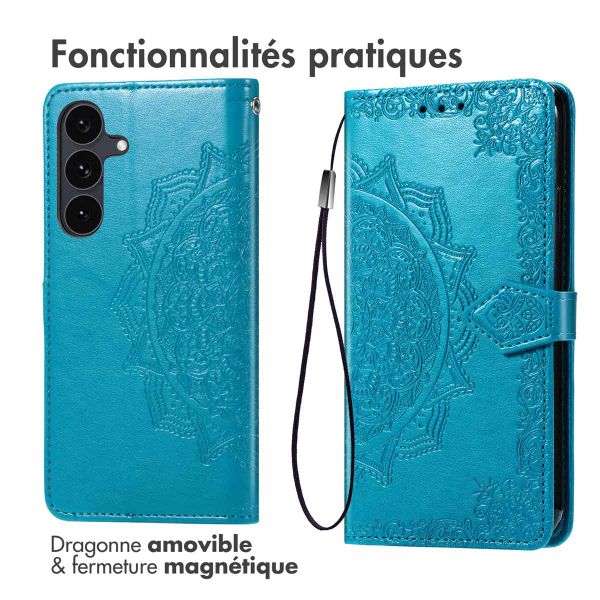 imoshion Etui de télephone Mandala Samsung Galaxy S25 FE - Turquoise