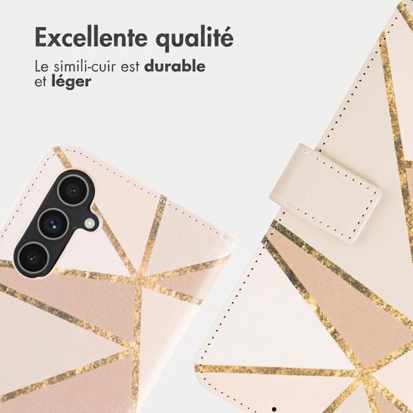 imoshion Étui de télephone portefeuille Design Samsung Galaxy A54 (5G) - Beige Graphic