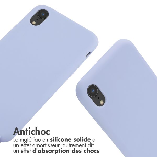 imoshion Coque en silicone avec cordon Apple iPhone Xr - Violet