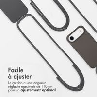 imoshion Coque arrière Color avec cordon amovible et MagSafe Apple iPhone Air - Black Coffee