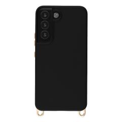 Selencia Coque arrière Rivièra avec MagSafe avec crochets amovibles Samsung Galaxy S22 - Velvet Black