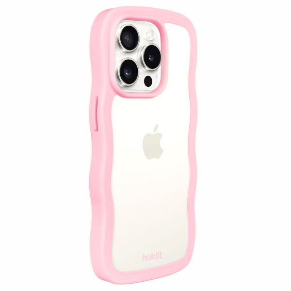 Holdit Coque Wavy Apple iPhone 14 Pro Max - Transparent / Pink