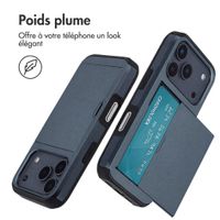 imoshion Coque arrière avec porte-cartes Apple iPhone 18 Pro Max / 17 Pro Max - Bleu foncé