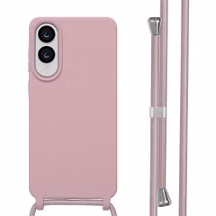 imoshion Coque en silicone avec cordon Samsung Galaxy S25 Edge - Sand Pink