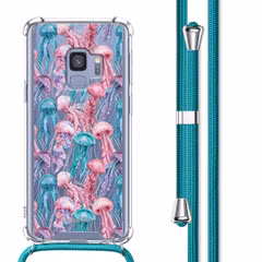 imoshion Coque Design avec cordon Samsung Galaxy S9 - Jellyfish Watercolor